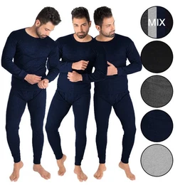 Thermounterhemd cushy (Set, 3-St) Thermounterwsche Set 3x Unterhemd + Unterhose