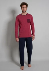 TOM TAILOR Pyjama rot melange