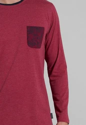 TOM TAILOR Pyjama rot melange