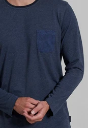 TOM TAILOR Pyjama blau melange