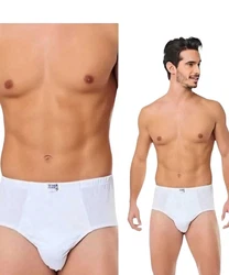 Seher Mensucat Herren Unterhosen Slips Creme/Weiß