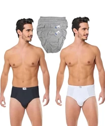 Seher Mensucat Herren Unterhosen Slips Schwarz/Grau/Rosa/Dunkelgrau