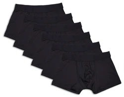 frank fields Retro Pants Herren Retro-Pants aus Microfaser mit Jacquard-Bund Schwarz
