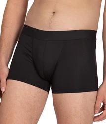 frank fields Retro Pants Herren Retro-Pants aus Microfaser mit Jacquard-Bund Schwarz