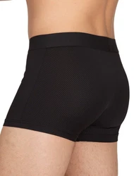 frank fields Retro Pants Herren Retro-Pants aus Microfaser mit Jacquard-Bund Schwarz