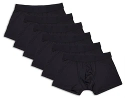 frank fields Retro Pants Herren Retro-Pants aus Microfaser mit Jacquard-Bund Schwarz