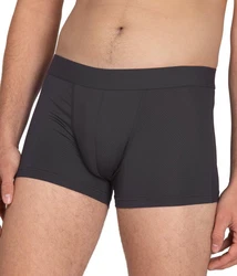 frank fields Retro Pants Herren Retro-Pants aus Microfaser mit Jacquard-Bund Schwarz/Dunkelgrau