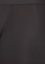 frank fields Retro Pants Herren Retro-Pants aus Microfaser mit Jacquard-Bund Schwarz/Dunkelgrau
