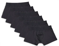 frank fields Retro Pants Herren Retro-Pants aus Microfaser mit Jacquard-Bund Schwarz/Dunkelgrau