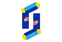 Happy Socks Basicsocken 3-Pack Super Dad Socks Gift Set Mischfarben/Rot/Blau/Hellblau/Gold