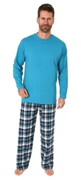 Pyjama Herren Schlafanzug lang mit Flanell-Hose - 223 10 872
