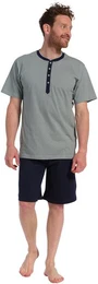 Schlafanzug Herren Schlafanzug Shorty (2 tlg) Baumwolle