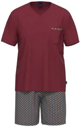 Schlafanzug Herren Schlafanzug Shorty (2 tlg) Baumwolle