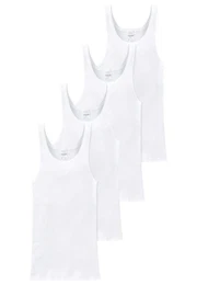 Unterhemd 4er Pack Cotton Essentials Doppelripp (Spar-Set, 4-St) Unterhemd / Tanktop - Baumwolle - Strapazierfhig