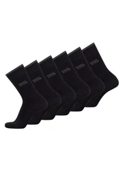 Freizeitsocken aus biologischer Baumwolle Schwarz, Grau und Blau (6-Paar, 6 Paar) Logoprgung