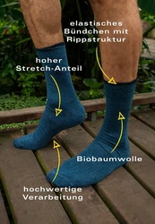 camel active Freizeitsocken Schwarz/Grau/Blau