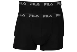 FILA Herren Boxer Shorts Logobund Urban Schwarz/Rot/Rosa