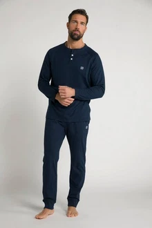 JP1880 Schlafanzug Henley Langarm