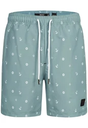 Indicode Badeshorts Maya Blau/Grün/Hellblau