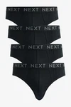 Next Slip Unterhosen (4-St) Schwarz/Dunkelblau