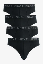 Next Slip Unterhosen (4-St) Schwarz/Dunkelblau