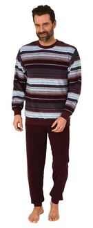 Normann Pyjama Herren Frottee Schlafanzug langarm mit Bündchen Dunkelrot/Bordeaux/Lila Normann Pyjama Herren Frottee Schlafanzug langarm mit Bündchen Dunkelrot/Bordeaux/Lila