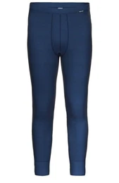 Lange Unterhose Jeans Feinripp (1-St) mit Eingriff in Ringel-Optik