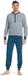 Schlafanzug Herren Pyjama mit langem Arm (2 tlg) Modisches Design
