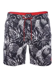 riverso Badehose Herren RIVKai Regular Fit (59406) Gelb/Rot/Dunkelblau
