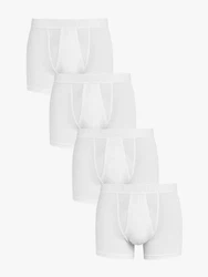 Next A-Front Boxershorts (4-St) Weiß/Grau