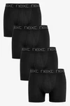 Next A-Front Boxershorts (4-St) Schwarz/Grau/Dunkelgrau