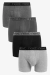 Next A-Front Boxershorts (4-St) Dunkelgrau/Grau