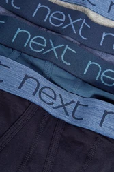 Next A-Front Boxershorts (4-St) Dunkelblau/Blau