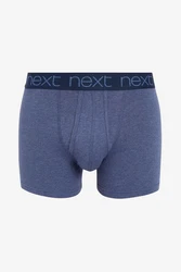 Next A-Front Boxershorts (4-St) Dunkelblau/Blau