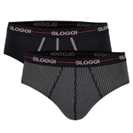 sloggi Slip Herren Slips Start midi C2P box (2er Pack) Schwarz/Beige/Braun