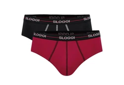sloggi Slip Herren Slips Start midi C2P box (2er Pack) Dunkelrot/Rosa/Bordeaux/Lila