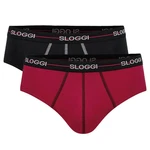sloggi Slip Herren Slips Start midi C2P box (2er Pack) Dunkelrot/Rosa/Bordeaux/Lila