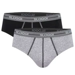 sloggi Slip Herren Slips Start midi C2P box (2er Pack) Schwarz/Grau/Rot/Dunkelgrau/Beige