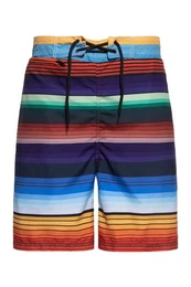 Badeshorts mit Blockstreifen-Look