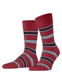 FALKE Socken Marina Stripe Lila/Rot/Dunkelrot/Bordeaux