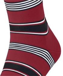 FALKE Socken Marina Stripe Lila/Rot/Dunkelrot/Bordeaux