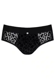 Slip Mnner Slip Pofrei mit Leopardenmuster - schwarz (1-St) Jock-Strap