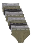 Marc O'Polo Slip Elements Organic Cotton 10er Pack Khaki/Dunkelgrün