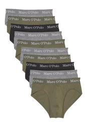 Marc O'Polo Slip Elements Organic Cotton 10er Pack Khaki/Dunkelgrün
