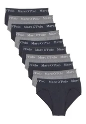 Marc O'Polo Slip Elements Organic Cotton 10er Pack Dunkelblau/Grau/Dunkelgrau/Braun