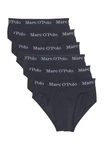 Marc O'Polo Slip Elements Organic Cotton 6er Pack Dunkelblau/Lila/Dunkelgrau/Grau/Braun