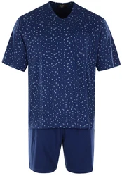 Hajo Pyjama Herren Schlafanzug Dunkelblau