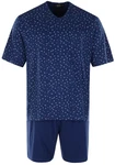 Hajo Pyjama Herren Schlafanzug Dunkelblau