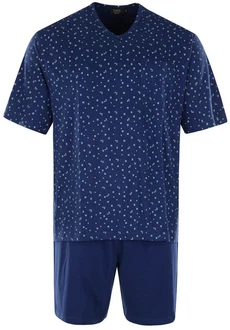 Hajo Pyjama Herren Schlafanzug Dunkelblau