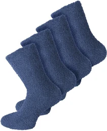 Kuschelsocken 4 Paar Kuschel-Socken fr Damen und Herren (2 Paar) weicher Gummibund